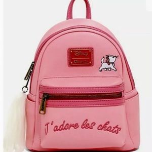 ⭐️RARE!🎒Loungefly Marie "love Cats" Pink Backpack-🛍Bundle with Marie Wallet